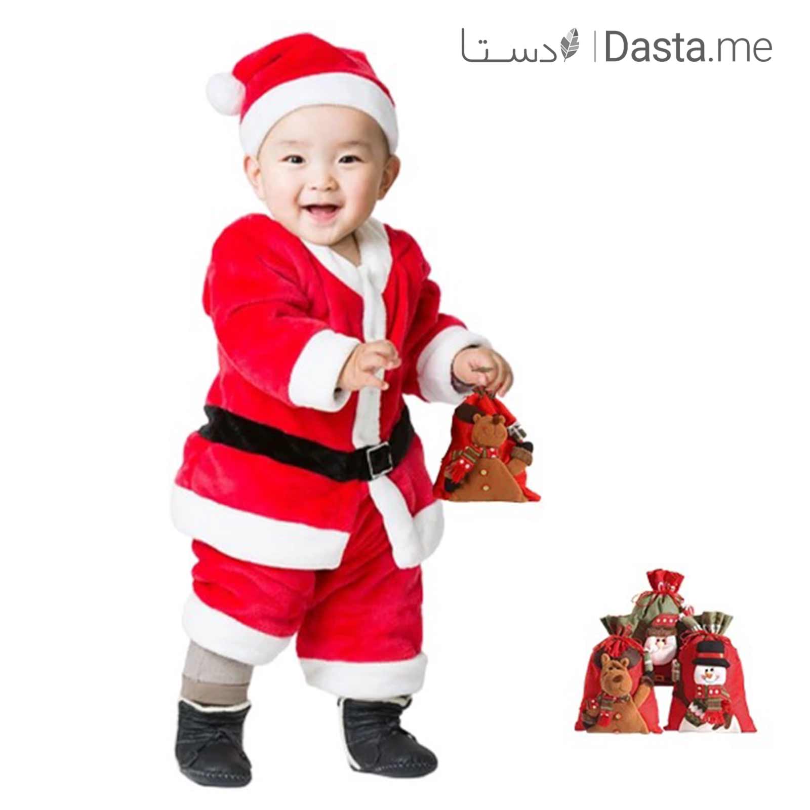 لباس و کلاه بابانوئل بچگانه