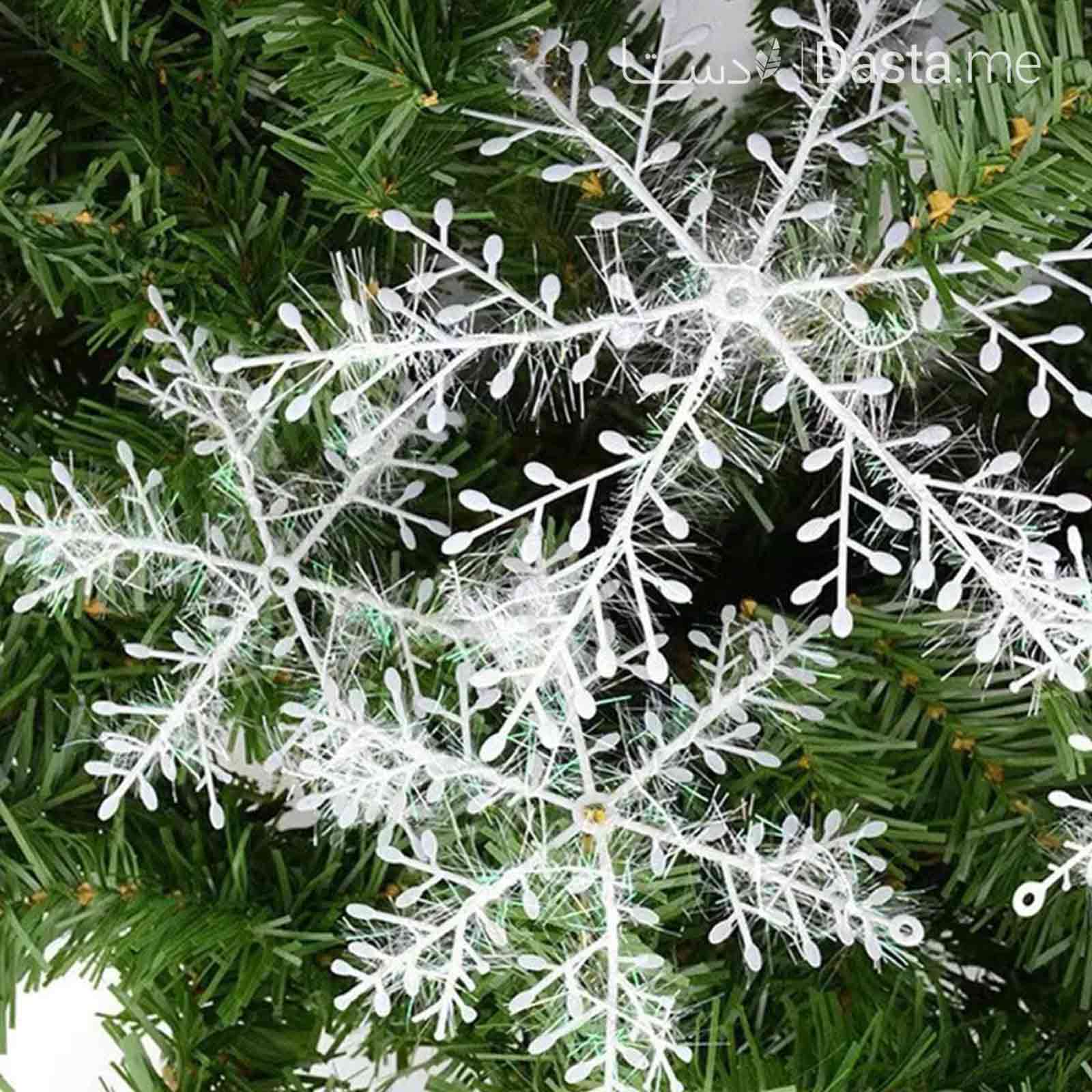 آویز درخت کریسمس مدل دونه برف 3 عددی